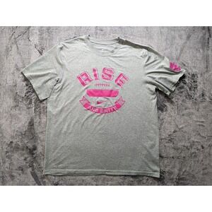 Nike Dri Fit Short Sleeve T Shirt Women's Size XL Gray Rise And Unite